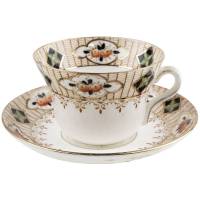 Чайная пара "Виктория" в стиле имари, фарфор, винтаж, Gladstone, Великобритания, 1930 - е гг