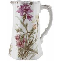 Антикварный кувшин "Гвоздики". Фарфор Ridgways, Высота 17,5 см. Великобритания, 1910-е гг.