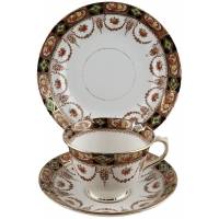 Чайное трио антикварное "Маркиза". Фарфор Royal Albert, Великобритания, первая половина 20 века