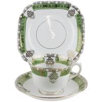 Чайное трио антикварное "Ар-деко". Фарфор St. Michael, Великобритания, первая половина 20 века