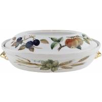 Блюдо глубокое с крышкой "Ившем". Фарфор Royal Worcester, Великобритания, конец 20 века