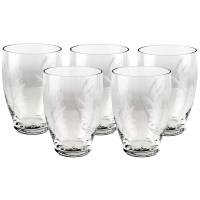 Набор стаканов, 5 шт, винтаж, стекло, СССР, вторая половина 20 века