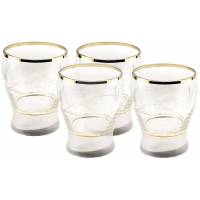 Набор стопок "Чертополох", 4 шт, стекло, винтаж, СССР, вторая половина 20 века