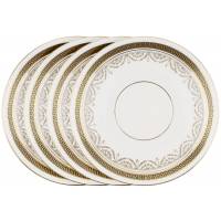 Набор антикварных блюдец "Ампир", 4 шт., фарфор, Fenton, Великобритания, первая половина ХХ века