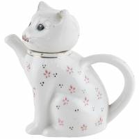 Чайник заварочный детский "Котик". Фарфор, Китай, винтаж, середина ХХ века