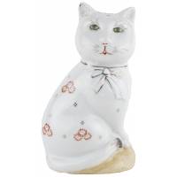 Статуэтка копилка "Котик", Фарфор, Высота 13 см, Китай, винтаж,середина 20 века