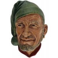 Настенный декор, маска "Корсиканец", авторская работа. Гипс, 3D эффект. Bossons, Великобритания, винтаж, 1959 г.