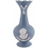 Ваза миниатюрная "Талант", фарфор голубой бисквит, в стиле Wedgwood, Великобритания, винтаж, вторая половина 20 века