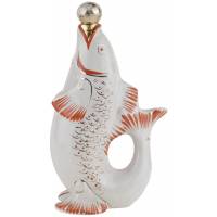 Графин "Рыба", штоф для водки белый, Фарфор, винтаж, СССР, Полонное ЗХК, вторая половина 20 века