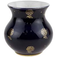 Ваза "Ночной сад", высота 11 см, фарфор, кобальт, винтаж, ЛФЗ, СССР, вторая половина 20 века