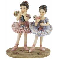 Статуэтка винтажная "В центре внимания", балерины, высота 11.5 см, композит, Leonardo collection, Великобритания, конец 20 века