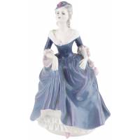 Статуэтка винтажная "Регина", девушка в голубом платье. Высота 18 см. Английский фарфор. Coalport, Великобритания, конец 20 века