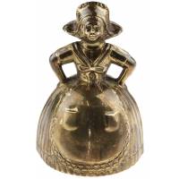 Колокольчик вызывной "Дама в фартуке". Высота 7 см. Латунь. Великобритания, первая половина ХХ века