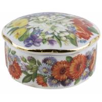 Музыкальная шкатулка "Цветы". Фарфор, винтаж, Урсула Бенд, Ardleigh Elliott, США, 1993 год