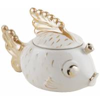 Икорница "Рыбка", фарфор, винтаж, Сысерть, СССР, 1977-1991 гг.(с нюансом)