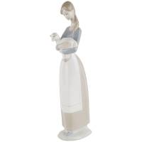 Статуэтка винтажная "Девочка с ягненком". Фарфор. Высота 26 см. Lladro, Испания, вторая половина 20 века