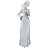 Статуэтка винтажная "Изящная девушка в шляпке", Фарфор, винтаж, высота 32 см,  Nao для Lladro, Испания, конец 20 века