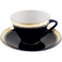 Кофейная пара "Ночь", Фарфор, кобальт, винтаж, ЛФЗ, СССР, вторая половина 20 века