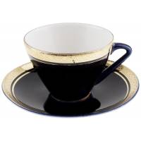 Кофейная пара "Ночь", Фарфор, кобальт, винтаж, ЛФЗ, СССР, вторая половина 20 века(с нюансами)