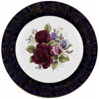 Декоративная тарелка "Розы", Фарфор, винтаж, Royal Falcon, Великобритания, вторая половина 20 века
