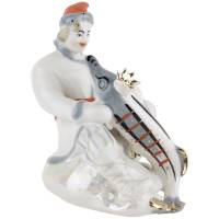 Статуэтка фарфоровая "Емеля со щукой", винтаж, высота 18 см, ЛЗФИ, СССР, 1967— 1973 гг (скол)