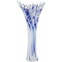 Ваза "Всплеск", стекло, винтаж, высота 36 см, гутная техника, СССР, вторая половина 20 века