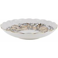 Сухарница "Золотая осень", фарфор, винтаж, ЛФЗ, СССР, 1980-е гг.(с нюансами)