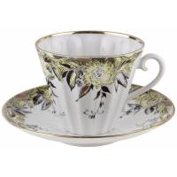 Чайная пара "Осень". Фарфор. ЛФЗ, СССР, вторая половина 20 века (нюанс) 