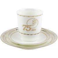 Чайная трио "ГипроТрансСвязь", Фарфор, ИФЗ, Россия, начало 21 века