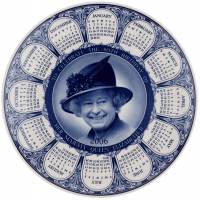Декоративная тарелка "80-летие королевы Елизаветы II", фарфор Wedgwood, винтаж, Великобритания, 2006 г.