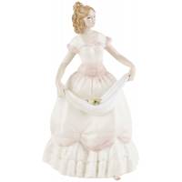 Статуэтка "Николь", девушка с розами. Высота 19 см, костяной фарфор Royal Doulton, Великобритания, винтаж, 1992 г. (реставрация)