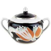 Сахарница "Дивный цветок", Фарфор, винтаж, Вербилки, СССР, 1954-1965 гг.