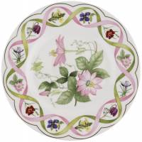 Декоративная тарелка с цветами "Страстоцвет", фарфор Wedgwood, Великобритания,  винтаж, 1992 г.