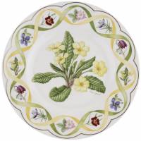 Декоративная тарелка с цветами "Примула", фарфор Wedgwood, Великобритания,  винтаж, 1992 г.