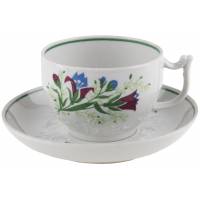 Чайная пара "Колокольчики", фарфор, винтаж, Дмитровский фарфоровый завод (Вербилки), СССР, 1965-1991 гг.