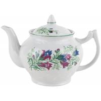 Чайник заварочный "Колокольчики", фарфор, винтаж, Дмитровский фарфоровый завод (Вербилки), СССР, 1965-1991 гг.