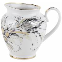 Молочник "Жемчужный", Фарфор, винтаж, ЛФЗ, СССР, вторая половина 20 века