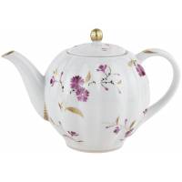 Чайник заварочный "Цветы на ветках", Фарфор, винтаж, ЛФЗ, СССР, вторая половина 20 века