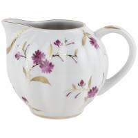 Молочник, сливочник "Цветы на ветках", Фарфор, винтаж, ЛФЗ, СССР, вторая половина 20 века