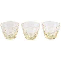 Набор стопок для водки, 3 шт, цветное стекло, винтаж, СССР, 1960-е гг. (нюанс)