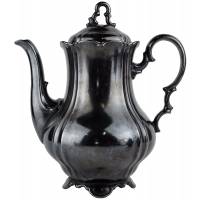 Чайник, кофейник, фарфор с серебрением, винтаж, Volkstedt Beyer & Bock, Германия, 1950-1970 гг