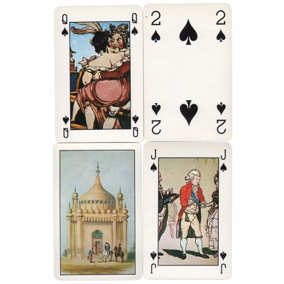 Игральные карты "The Royal Pavilion at Brighton",  54 листа с 2 джокерами. Бельгия, 1970-е годы