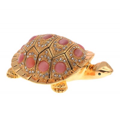 Шкатулка с секретом "Черепаха". Латунь, искусственные розовые опалы, стразы.Турция, 2010 год