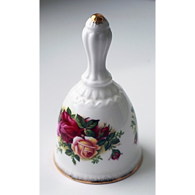 Колокольчик "Розы", фарфор, деколь, золочение. Royal Albert, Великобритания, 1962 год Колокольчик "Розы", фарфор, деколь, золочение. Royal Albert, Великобритания, 1962 год