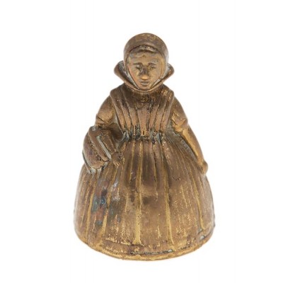 Колокольчик миниатюрный "Дама в средневековом платье". Латунь, Великобритания, середина ХХ века