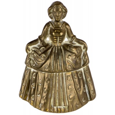 Колокольчик миниатюрный "Дама в кринолине". Латунь, Великобритания, первая половина ХХ века