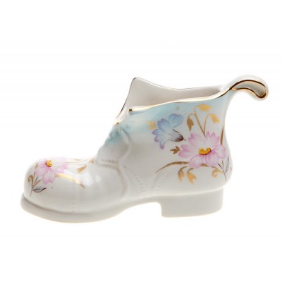 Башмачок декоративный. Фарфор, деколь, золочение. Royal Worcester, Великобритания, 1960-е гг. Башмачок декоративный. Фарфор, деколь, золочение. Royal Worcester, Великобритания, 1960-е гг.