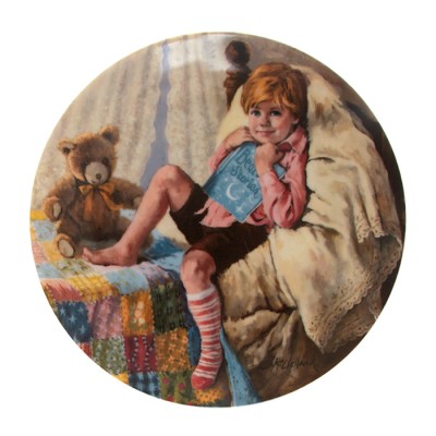 Джон Мак-Клелланд "Diddle diddle dumpling", декоративная тарелка. Фарфор,деколь. Reco, США, 1984 год Джон Мак-Клелланд "Diddle diddle dumpling", декоративная тарелка. Фарфор,деколь. Reco, США, 1984 год