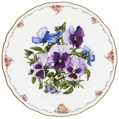 Сара Энн Шофилд "Анютины глазки", декоративная тарелка. Фарфор, Royal Albert, Великобритания, 1990-е гг. Сара Энн Шофилд "Анютины глазки", декоративная тарелка. Фарфор, Royal Albert, Великобритания, 1990-е гг.