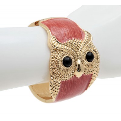 Браслет "Красная сова". Красная эмаль, бусины, бижутерный сплав золотого тона. Гонконг, 2012 год Браслет "Красная сова". Красная эмаль, бусины, бижутерный сплав золотого тона. Гонконг, 2012 год